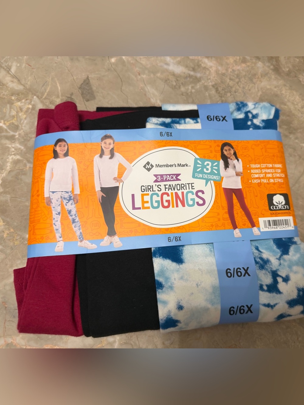 Member's Mark Girls' Favorite Leggings -  (3-Pack)